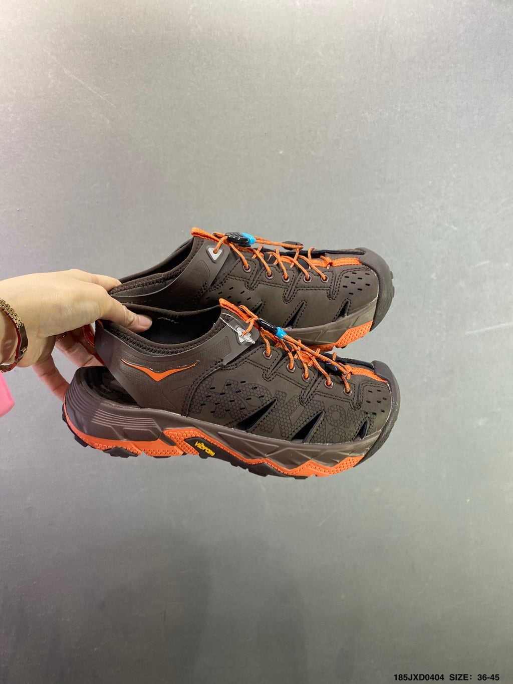 HOKA ONE ONE VIBRAM TOR TRAFA Comfortable, Non-Slip, Breathable Outdoor Trail Running Shoes--1016311-2