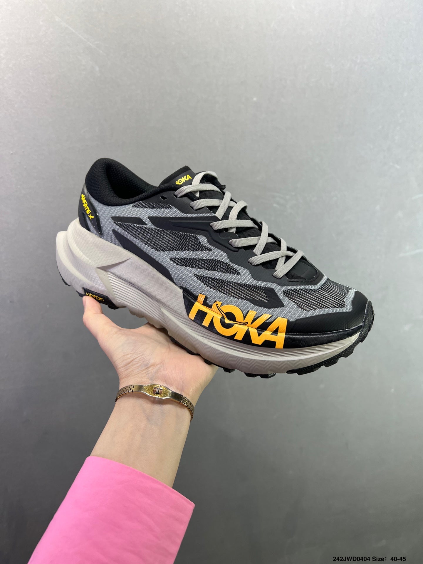 HOKA ONE ONE VIBRAM TOR TRAFA Comfortable, Non-Slip, Breathable Outdoor Trail Running Shoes--1016311-3