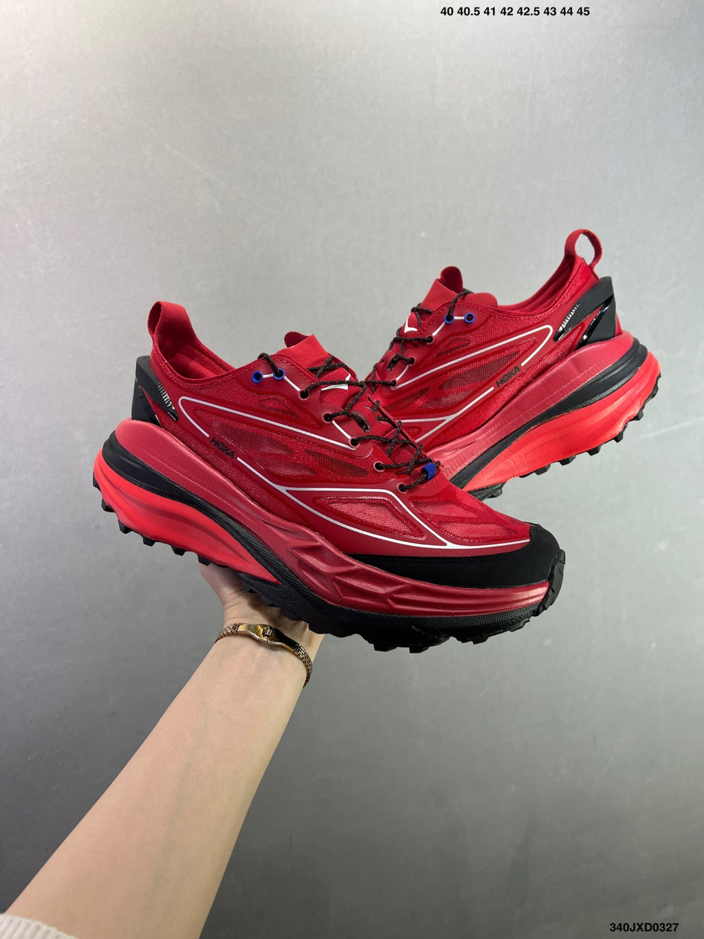 HOKA ONE ONE Stinson 7 Low-Top Professional Trail Running Shoes-Red-11415313633